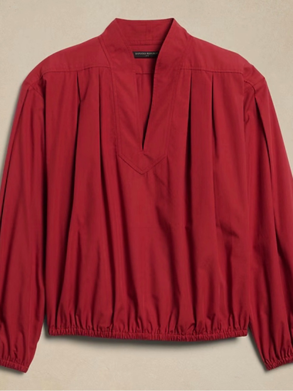 Banana Republic Red V-Neck Tunic Top